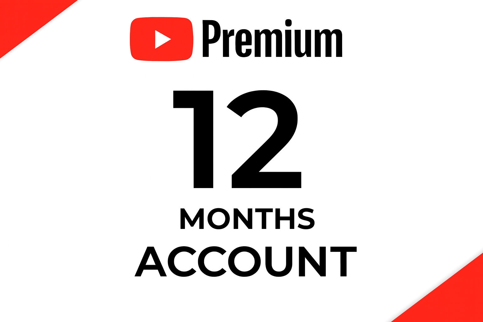 Youtube Premium Account – 12 Months Access